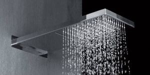 Para Dus Dreptunghiulara,PRO 9007,Tip Cascada, Dimensiuni 50 x 22 x 0.3 cm, Anti-Calcar, Crom Lucios - Img 2
