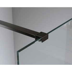 Perete de dus walk in Mediterraneo Trixie negru mat 90 x 200 cm sticla 8 mm - Img 4