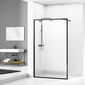 Perete de dus walk in Veldman Madera negru mat 90 x 195 cm sticla 8 mm - Img 6