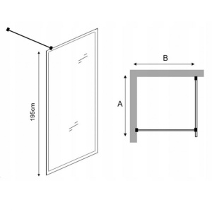 Perete dus Walk-In, PRO MADERA, sticla securizata 6 mm, Dimensiuni la alegere - Img 5