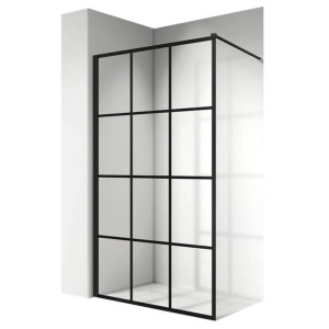 Perete dus Walk-In, PRO MONTREAL, Sticla securizata 8 mm, Dimensiuni la alegere, Black - Img 1