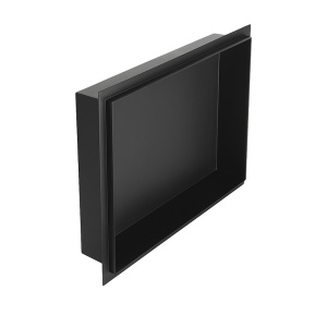 Raft de baie incastrat, crom periat, Uno Black Mat, 45 x 30 x 10 cm - Img 12