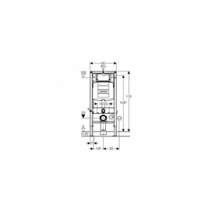 Rezervor WC cu cadru incastrat PRO GEBERIT DUOFIX SIGMA UP ,320 sistem de fixare si set izolare fonica - Img 2