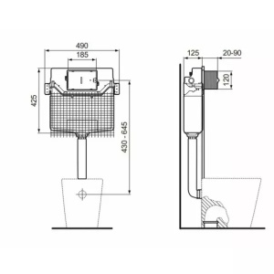 Rezervor wc incastrat Ideal Standard ProSys SmartValve R015667 - Img 5