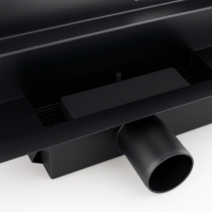 Rigola de duș liniară cu sifon fix si montaj pe perete Wall DL09 90 cm – Negru - Img 17