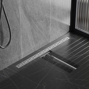 Rigola de duș liniară cu sifon fix și randament ridicat Delta DL01 70 cm – Inox - Img 6