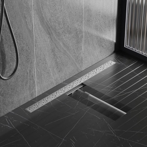 Rigola de duș liniară cu sifon fix și randament ridicat Wave DL01 80 cm – inox - Img 6