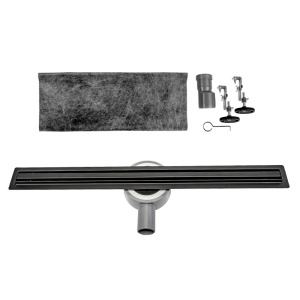Rigola de dus liniara cu sifon rotativ si randament ridicat Slim DL03 70 cm negru - Img 10