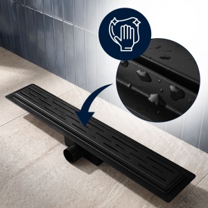 Rigola de dus liniara DL01 Classic negru mat 50 cm sifon scund 52 mm - Img 4