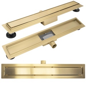 Rigola dus auriu periat 70 cm Rea Neox Brush Gold