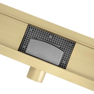 Rigola dus auriu periat 90 cm Rea Neox Brush Gold - Img 3