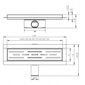 Rigola pentru dus din inox cu sifon rotativ si randament ridicat DL02 80 cm - Img 18