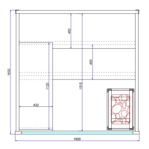 Sauna combinata cu infrarosu si finlandeza cu soba Harvia 3.8kW, Helsi pentru 4 persoane - Img 20