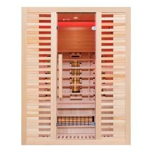 Saună cu infraroșu cu piatră de sare + turmaline MO-C3ST 150 x 110 x x190 cm pentru 2-3 persoane