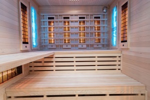 Sauna cu infrarosu si cromoterapie pentru 4 persoane EA4RS 180 x 160 x 200 cm - Img 19