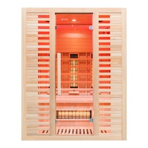 Sauna cu infrarosu si piatra sarata pentru 3 persoane C3S 150 x 110 x 190 cm - Img 2