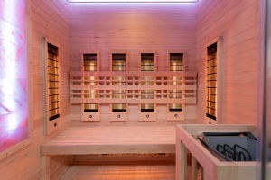 Sauna finlandeza cu infrarosu MO-SW3 COMBO si soba Harvia 4.5 kW, 150 x 120 x 190 cm - Img 8