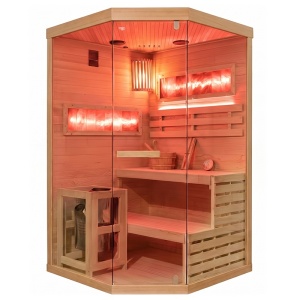 Sauna finlandeza cu temperatura inalta si argaz Harvia 3.5kW, 120 x 120 cm pentru doua persoane - Img 16