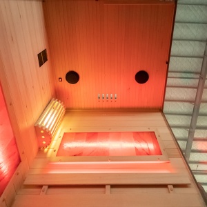 Sauna finlandeza cu temperatura inalta si soba Harvia 3.5kW pentru 1-2 persoane Lark 120 x 120 cm - Img 19