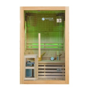 Sauna finlandeza cu temperatura inalta si soba Harvia 3.5kW pentru 2 persoane EA2S 120 x 105 cm - Img 9