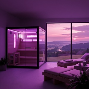 Sauna finlandeza cu temperatura inalta si soba HARVIA 6KW pentru 4 persoane Forsa 180 x 160 cm - Img 3