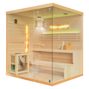 Sauna finlandeza cu temperatura inalta si soba Harvia 8kW pentru 4 persoane EP4S stanga 180 x 160 cm - Img 7