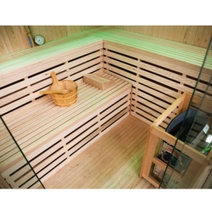 Sauna finlandeza la temperatura inalta cu aragaz KEMI6/Harvia 8KW pentru 5-6 persoane 200x200 cm - Img 19