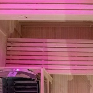 Sauna finlandeza neagra cu temperatura inalta Harvia 4.5kW, 140 x 150 cm pentru 3-4 persoane - Img 12