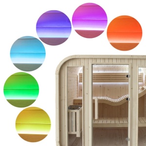 Sauna finlandeza pentru gradina cu soba Molde pentru 2-4 persoane, 180 x 200 cm - Img 13