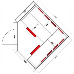 Sauna uscata cu infrarosu la temperatura joasa pentru 5-6 persoane Alta 180 x 180 cm - Img 11