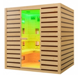 Sauna uscata cu infrarosu la temperatura joasa, Tromso, 180 x 150 cm, 230V, pentru 4-5 persoane - Img 13