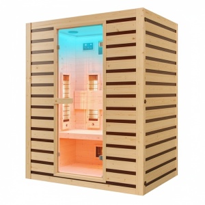 Sauna uscata cu infrarosu la temperatura joasa Tromso3 153 x 110 cm pentru 3-4 persoane - Img 6