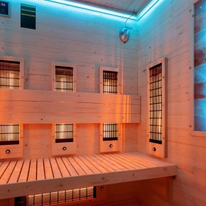 Sauna uscata cu infrarosu la temperatura joasa Tromso3 153 x 110 cm pentru 3-4 persoane - Img 16