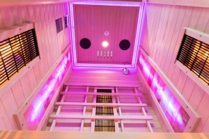Sauna uscata cu infrarosu si cu piatra sarata pentru 1 persoana C1S 90 x 90 cm - Img 13