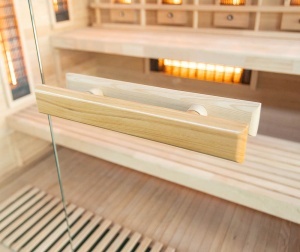 Sauna uscata cu infrarosu si cu pietre din sare de Hymalaya 4 persoane EP4RS XL stanga 180 x 160 cm - Img 13