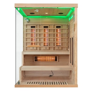 Sauna uscata cu infrarosu si terapie cromatica pentru 3 persoane EP3RS dreapta 150 x 140 cm - Img 1