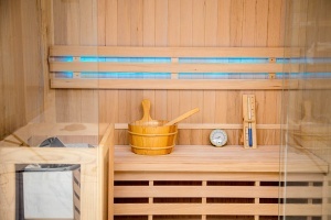 Sauna uscata cu soba Harvia 3.5kW pentru 3 persoane EA3 150 x 120 x 190 cm - Img 4