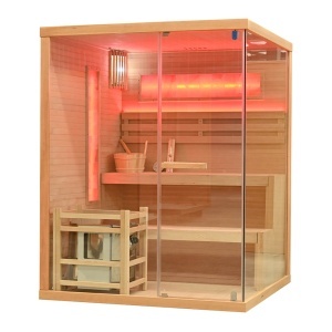 Sauna uscata cu soba Harvia 6kW pentru 3 persoane si montaj stanga EP3S 150 x 140 x 200 cm - Img 3