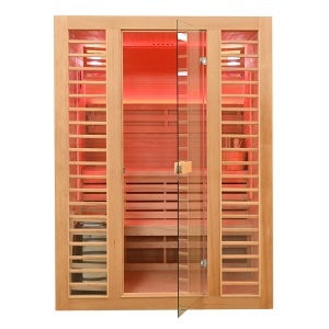 Saună uscată finlandeza MO-EL3S XL cu aragaz HARVIA 6 kW, 150 x 150 x 200 cm pentru 3 persoane - Img 5