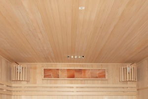 Sauna uscata MO-EA4S cu aragaz HARVIA 6 kW, piatra de sare si izolatie de perete 180x160x200 cm - Img 10