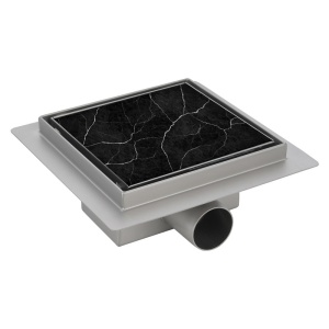 Scurgere baie patrata cu sifon Fix DL06 15 x 15 cm Inox - Img 3