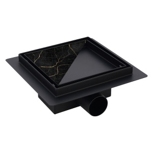 Scurgere baie patrata cu sifon Fix DLO6 15 x 15 cm negru - Img 22