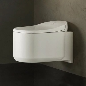 Set complet Grohe Sensia Arena vas WC suspendat, clapeta Nova crom, capac inchidere lenta si bideu electric, rezervor Grohe Rapid SL, kit spalare automata - Img 7