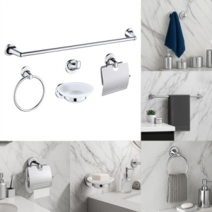 Set de accesorii pentru baie 5 in 1 Colin Crom - Img 2