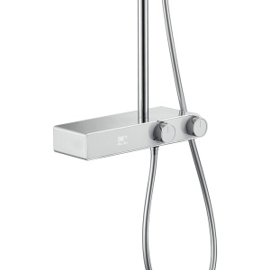 Set de dus F12A Design Modern, Cu Efect de Ploaie si Afisaj LCD, Culoare Crom - Img 5