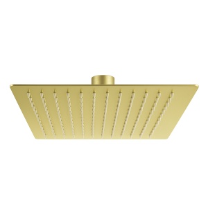 Set de dus incastrat, auriu periat, cap de dus subtire Veldman Quadro, 30 cm cu perie aurie - Img 3