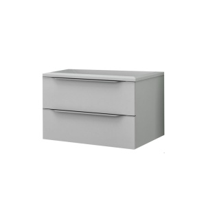 Set mobilier baie suspendat cu lavoar Kolpasan Tara 71 cm alb mat - Img 4