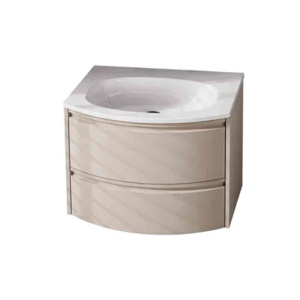 Set mobilier baie suspendat Kolpasan Joy 60 cm cu lavoar Cast Marble gri deschis
