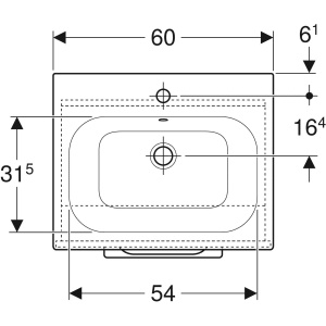 Set mobilier suspendat cu lavoar Geberit Selnova Square 60 x 48 cm nuc american - Img 2
