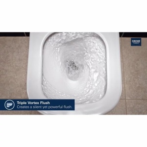 Set rezervor Grohe Rapid SL cu clapeta Skate Air alba si vas wc Grohe Euro Ceramic Triple Vortex PureGuard capac soft close - Img 4